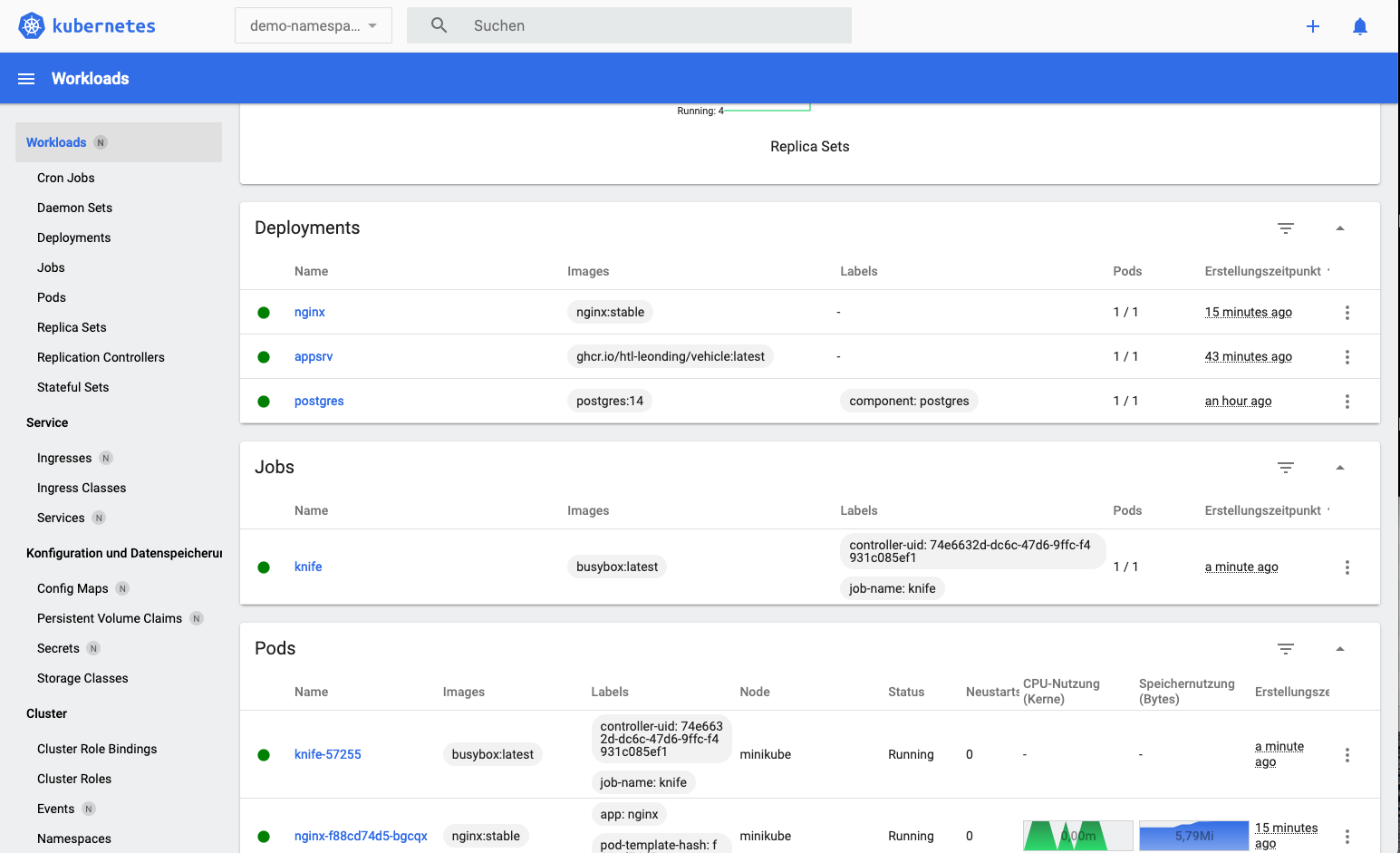 busybox als pod und job
