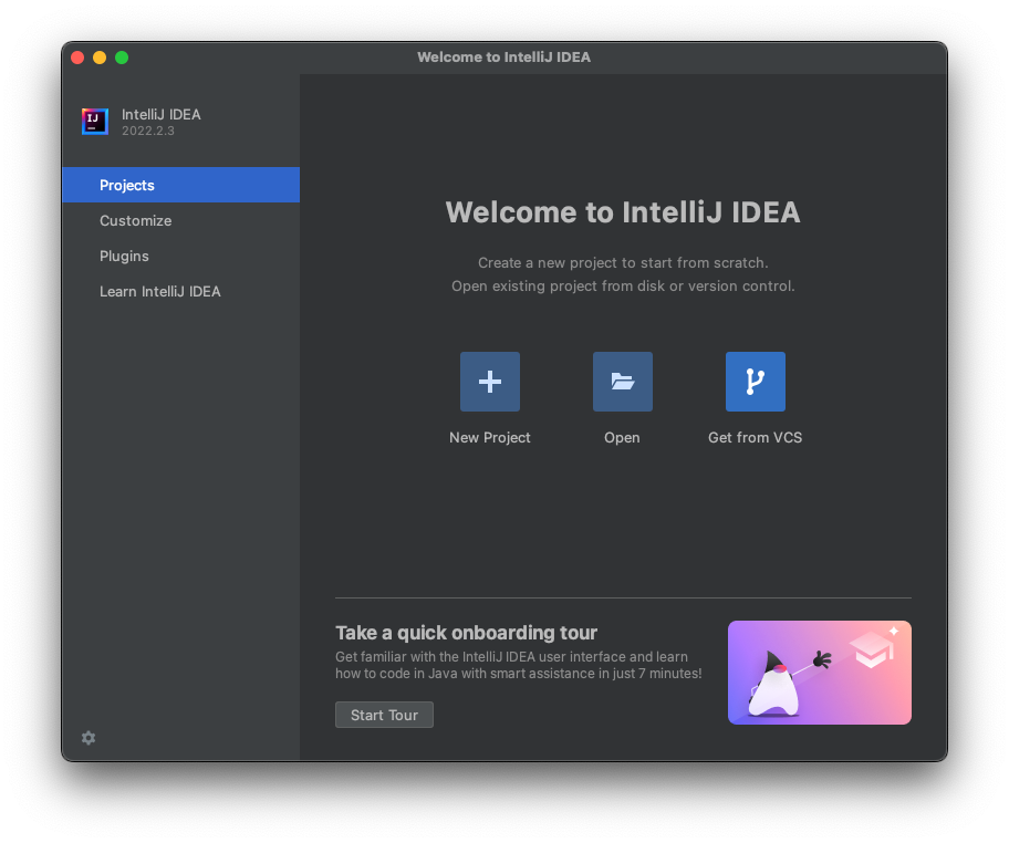 intellij community startscreen