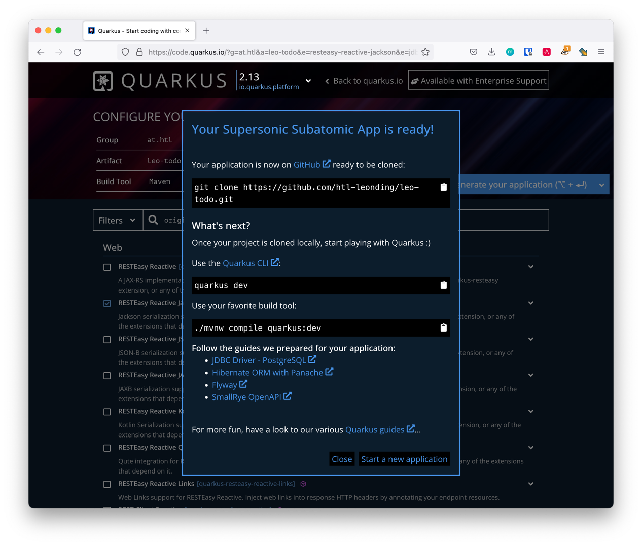 quarkusio github info