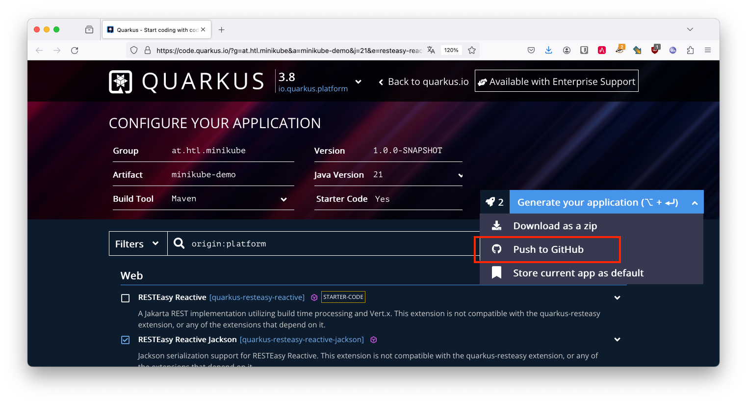 quarkus io